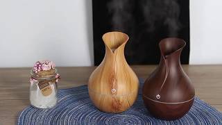 Humidifier Aroma Oil Diffuser Ultrasonic Wood Grain Air Humidifier Mist Maker