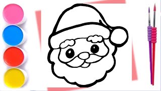 Easy Drawing Santa Claus | Simple Drawing and Coloring