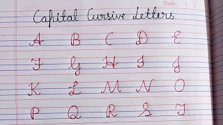 How to write English capital letters