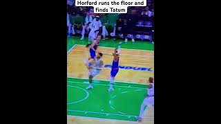 Knicks Vs Celtics: Al Horford runs the floor, finds Tatum #nba #highlights #shorts