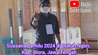 Suasana Pemilu 2024 di Dukuh Ngori, Blora, Jawa Tengah.