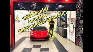 Kırmızı Kaplama Lamborghini Gallardo !