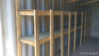 How To Build Simple Shelves in a Shipping Container