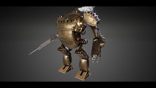 Steampunk Mech Turntable in UE4