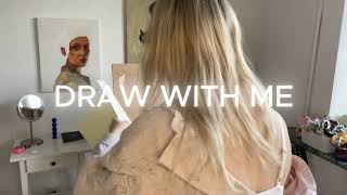 Draw with me ✦ fingerprints and charcoal portrait ✦