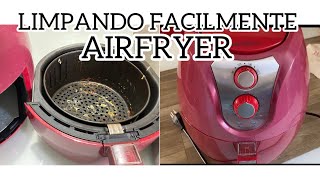 COMO LIMPAR A AIRFRYER DE UM MODO SIMPLES😱#airfryer#limpeza#rotinadiária