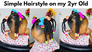 😳Easy & Affordable Braids Hairstyle For Kids. Beautiful 3 in 1 Braids Hairstyle with Brazilian wool