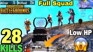 Low HP Full Squad Rush Me  - No First Aid Kit  😢😢😢😢 - Full GamePlay || PUBG MOBILE