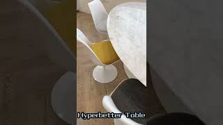 Marble top tulip dining table