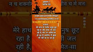 श्रीमद् भगवद्गीता अध्याय 1 श्लोक 30 #shrimadbhagwadgita #bhagwadgeeta #geetagyan #trending #viral