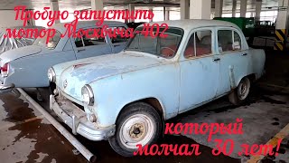 Запустить мотор Москвича-402 1957 г.в. после 30 лет простоя. Получится или нет? /Продаются Москвичи!