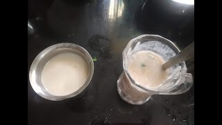 RAGI DRINK WITH MILK AND BUTTER MILK II NACHNI DRINK II KEZHVARAGU II FINGER MILLET