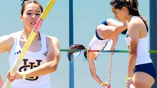 uc irvine women's pole vaulter beautiful college athlete