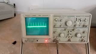 High Voltage current Waveform on Oscilloscope