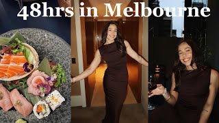 How To spend 48hrs In MELBOURNE | Crown hotel, High to Low restaurant recommendations | TRAVEL VLOG