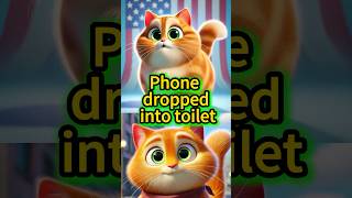 What if my phone fell into the toilet?  #cat #kitte #funny