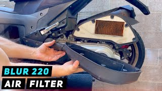 Genuine Blur 220 — замена воздушного фильтра (PGO G-Max) Mitch’s Scooter Stuffs