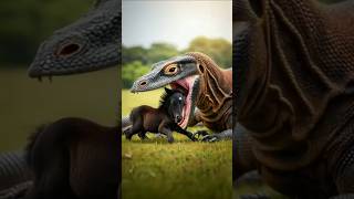 Komodo dragon attack on black babyfoal #horse #babyanimal #komodo #weakanimals #animals #motherslove