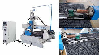 Wood Engraving 4 Axis Rotary ATC CNC Router Machine for Sale