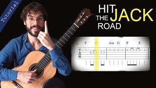 Cómo tocar HIT THE ROAD JACK tutorial guitarra SOLO MELODIA fácil principiantes