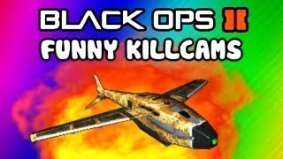 Black Ops 2 Funny Killcams - Hunter Killer Trap, Noob Tube, Posing Body, Dog Swim (Trolling/Funtage)