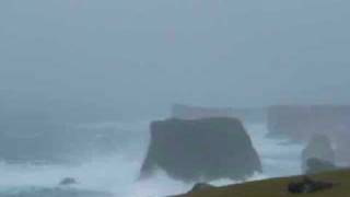 Eshaness cliffs, Shetland, in an equinoctial storm