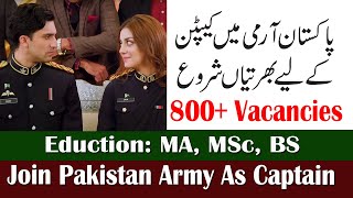 Pak Army Captain Jobs 2020 For Male & Female | 1000+ Vacancies Join Pak army 2020