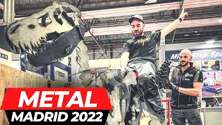 Un DINOSAURIO de hiero cortado con CNC PLASMA en METAL MADRID 22. Makers unidos por un proyecto.