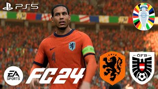 ［FC24］Jugando UEFA EURO 2024 Grupo D Paises Bajos vs Austria Gameplay sin comentarios