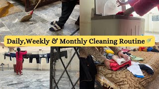 How to create a Sustainable Cleaning Schedule/Routine || Daily,Weekly & Monthly Cleaning Routine||🌸