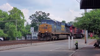 CSX 5321 leads a northbound manifest with a CP locomotive trailing through Glendale!