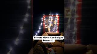 Private Candlelight Dinner with Screening for Couples | #ExperienceSaga #shorts #short #viralvideo