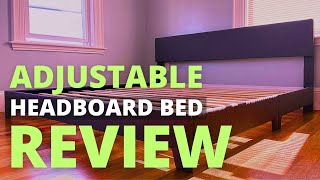 Allewie Bed Frame with Adjustable Headboard Review |Avel Low Profile Upholstered Platform Bed Review