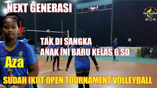 Luar Biasa Bocah Kelas 6SD "AZA"  Main Tarkam Voli Dan Melakukan Warming Up | Wonosobo Volleyball