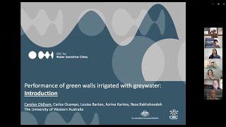 Webinar: Performance of green facades irrigated with greywater under a Mediterranean climate