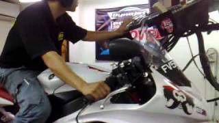 Yamaha R6'08yr Dyno Run in Singapore.www.teamhklracing.com