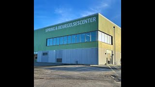 Bag Facaden i Vordingborg. Vordingborg spring og bevægelsescenter. DGI Huset Vordingborg.