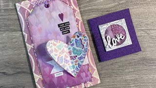 💜 Super Easy Bokeh Heart Valentine’s Tag - Using Bokeh Background💜