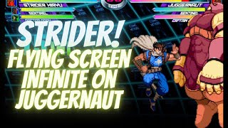 MvC2 - Strider Hiryu Flying Screen Infinite on Juggernaut - Shades of MvC1