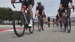 American Magic Power Team | Cycling on the F1 Track -  Circuit de Barcelona-Catalunya