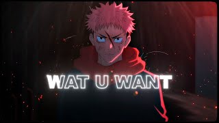 「Wat U Want 😈💙」Jujutsu Kaisen 「AMV/EDIT」4K