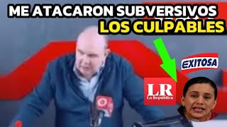 LÓPEZ ALIAGA arremete contra VERÓNIKA MENDOZA, la República, exitosa y otros, por agresion en Puno