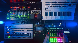 Techno Machine Live(MC-707, minilogue xd, RD-9, B1, KAOSS Replay, RE-20, MX-1) #KORG #Roland