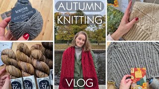 Autumn knitting vlog. Палантин Hygge, три процесса и покупочки