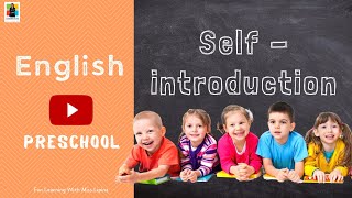 Preschool English Lesson : Self Introduction