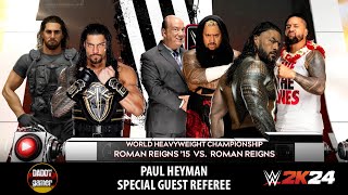 Big Dog vs Tribal Chief (C) World Heavyweight Championship | Special Referee Paul Heyman | WWE 2K24