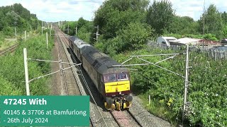 47245 With 40145 & 37706 at Bamfurlong - 26th July 2024