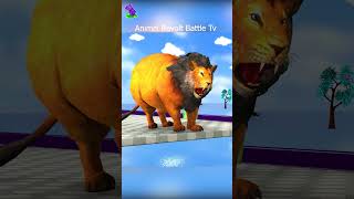 Lion vs Fat 2 Fit Food Challenge ! #shorts #cartoon #game