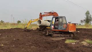 JCB carrying cement pipe#jcb 😲