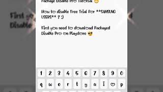 Package Disable Tutorial for Samsung